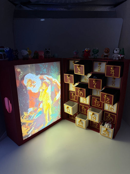 Advent calendar lithophane with 24 micro minis